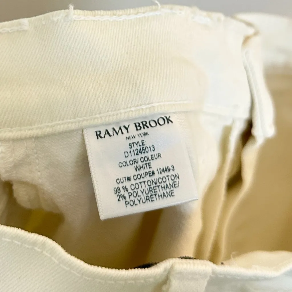 RAMY BROOK Clifford Cropped Wide-Leg Jeans in Wash White Size US 27 - Image 10