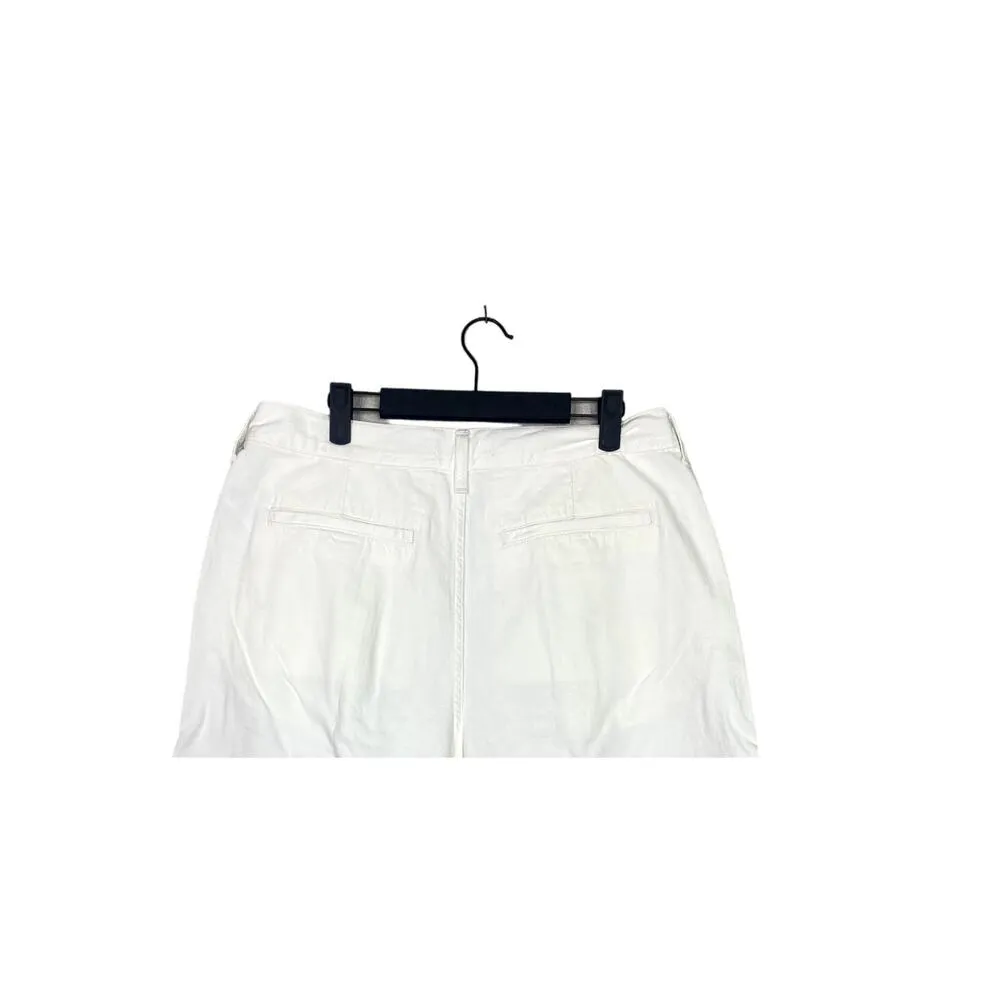 NWT Madewell High Rise Pleated Cotton Jean Shorts Slash Pockets 31 White #2874 - Image 5