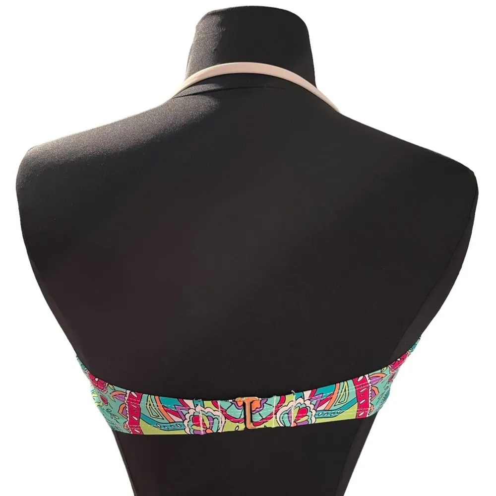 NEW APT. 9 Floral Flounce Bandeau Bikini Swim Top size Large - Image 5