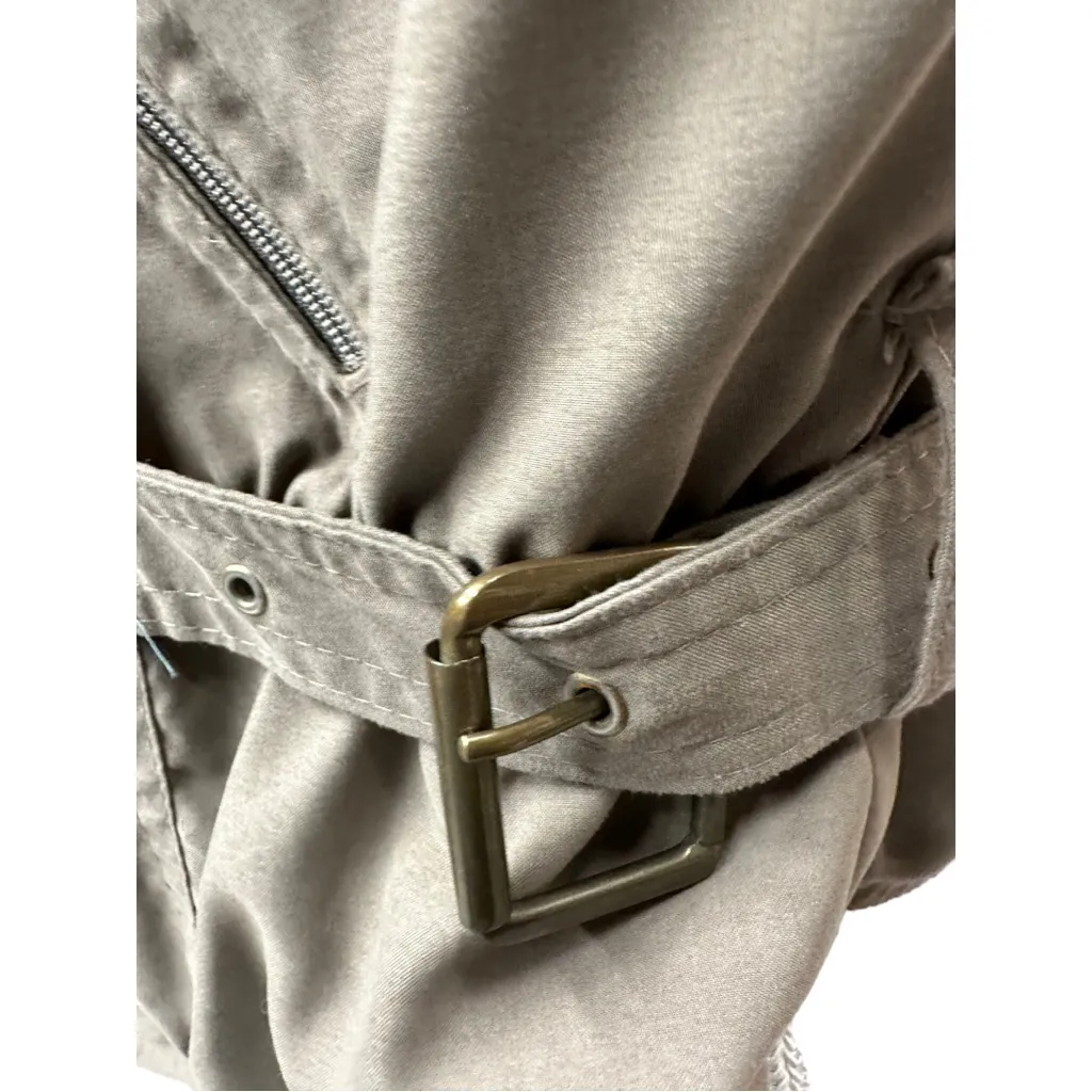 Cote a Cote Vintage Women's Silk? Moto /‎ Bomber Style Jacket Size L Green Size L - Image 6