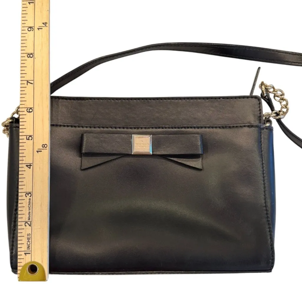 Kate Spade Angelica Bow Crossbody Bag Black Leather Coquette Twee 2014 Aesthetic - Image 16