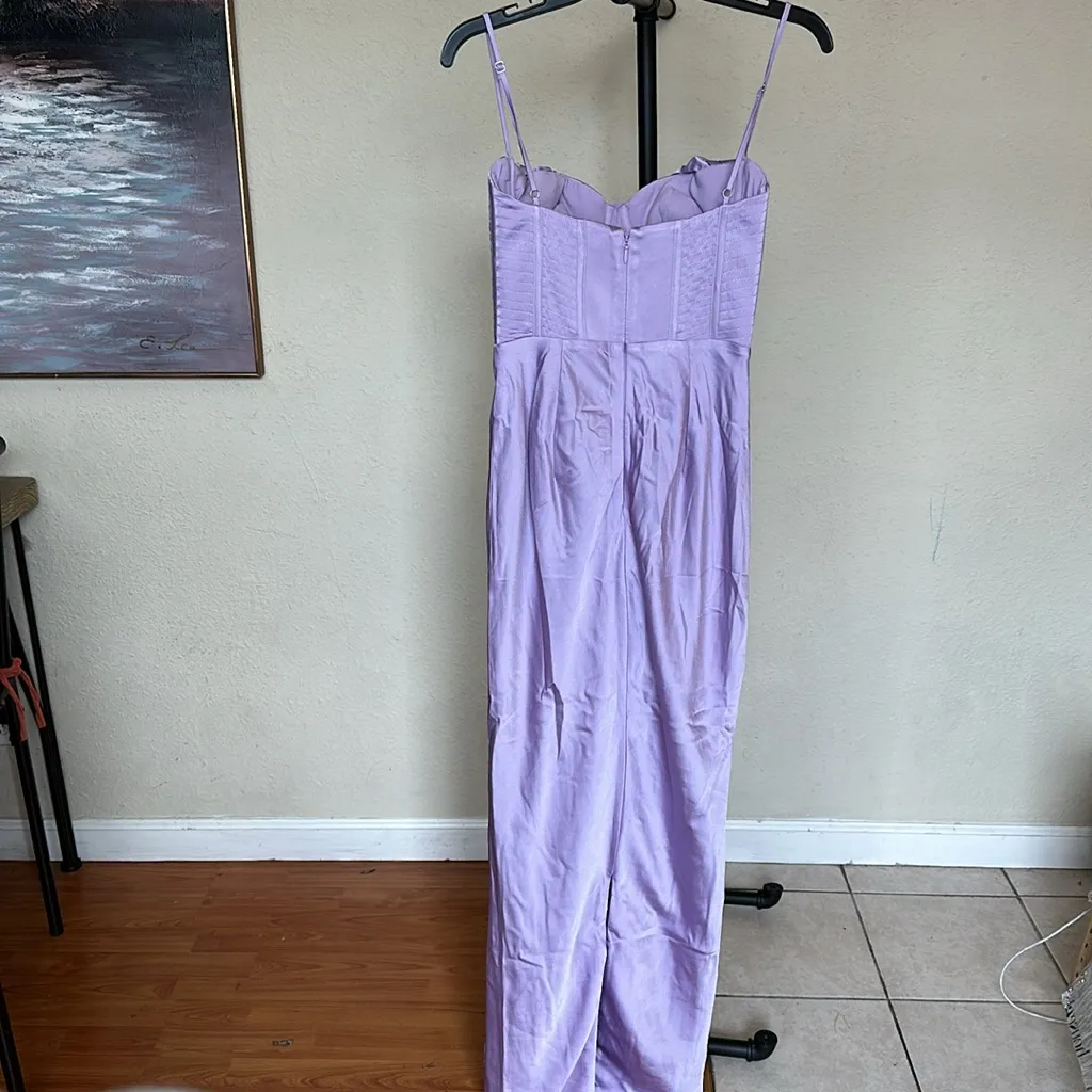 HOUSE OF CB S D-DD 'Charmaine'‎ Lavender Corset Maxi Dress NWOT size Small - Image 4