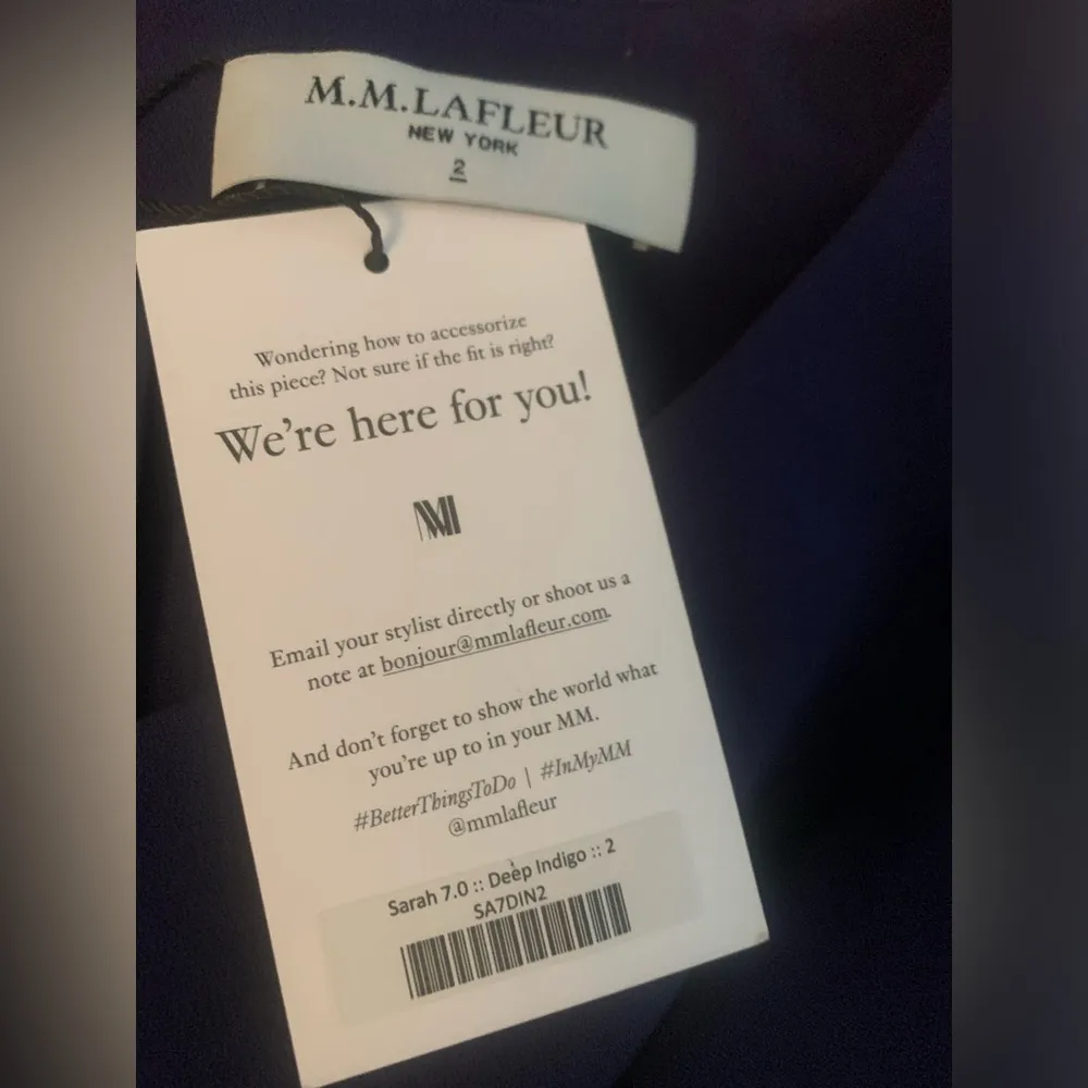 MM Lafleur NEW Sarah 7.0 Shift Dress in Deep Indigo Blue Career Size US 2 - Image 10