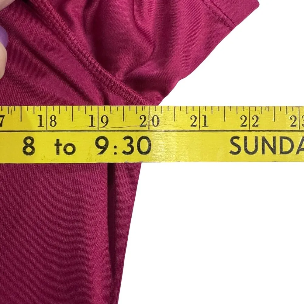 Tesla T Shirt Women's Fitted 2XL Raspberry V Neck Spell Out Chest Short Sleeve - Image 6