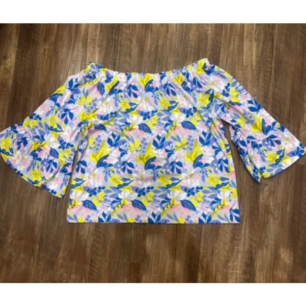 Women's Stella Parker M Blue Yellow Pink Floral Off - Image 8