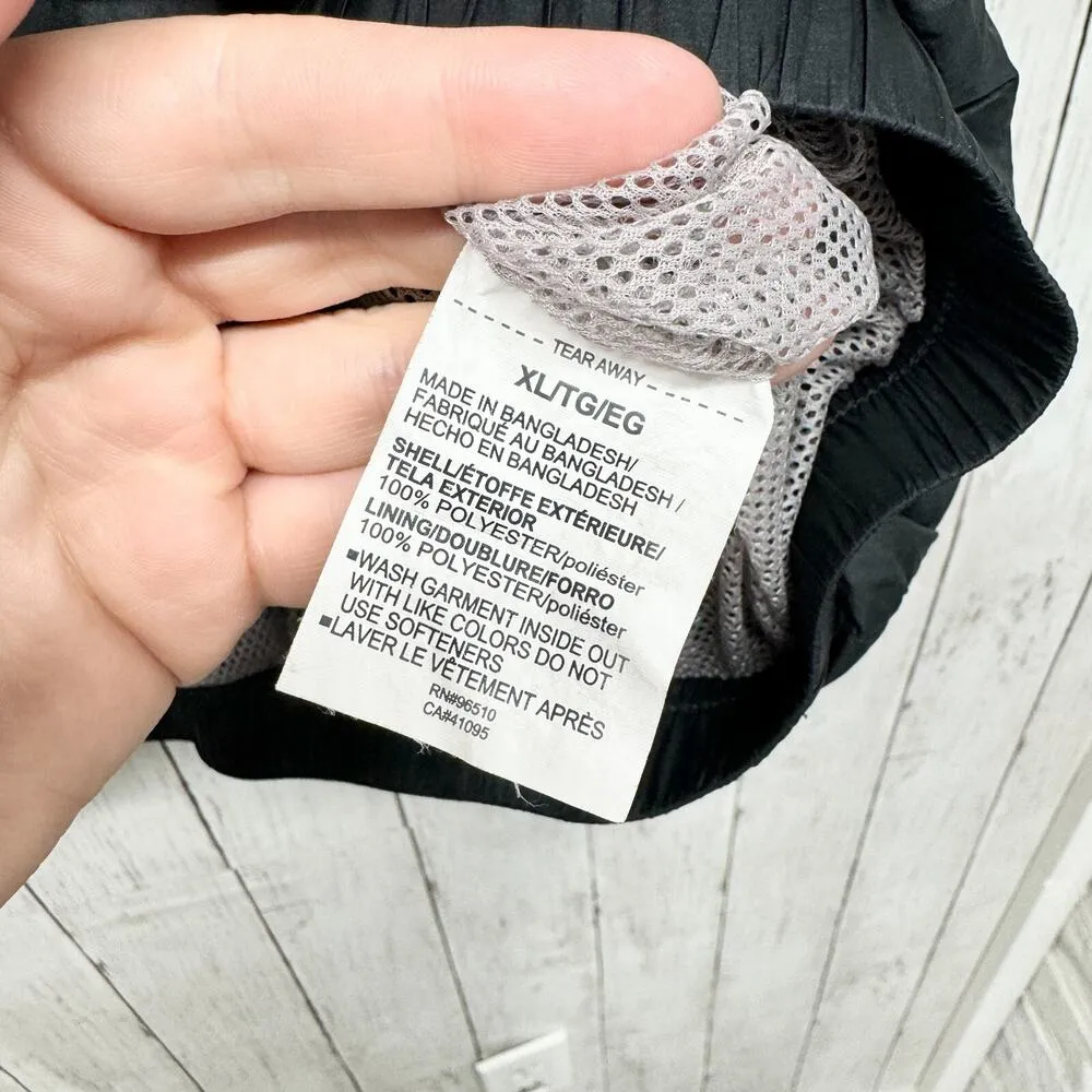 Under Armor Jacket Women Size Xl Full Zip Up Black Windbreaker Rain Coat - Image 3