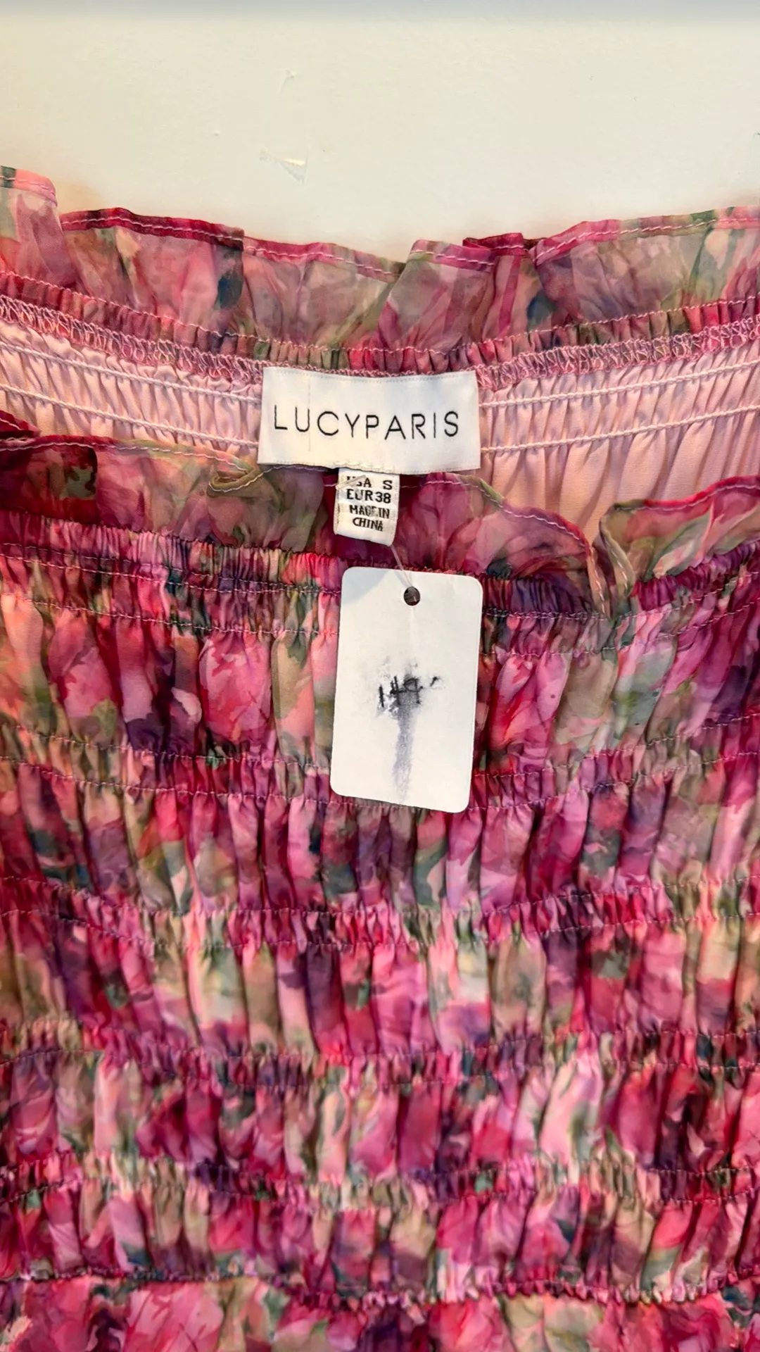 NWT  Midi Floral Dress Pink Purple Small - Image 4