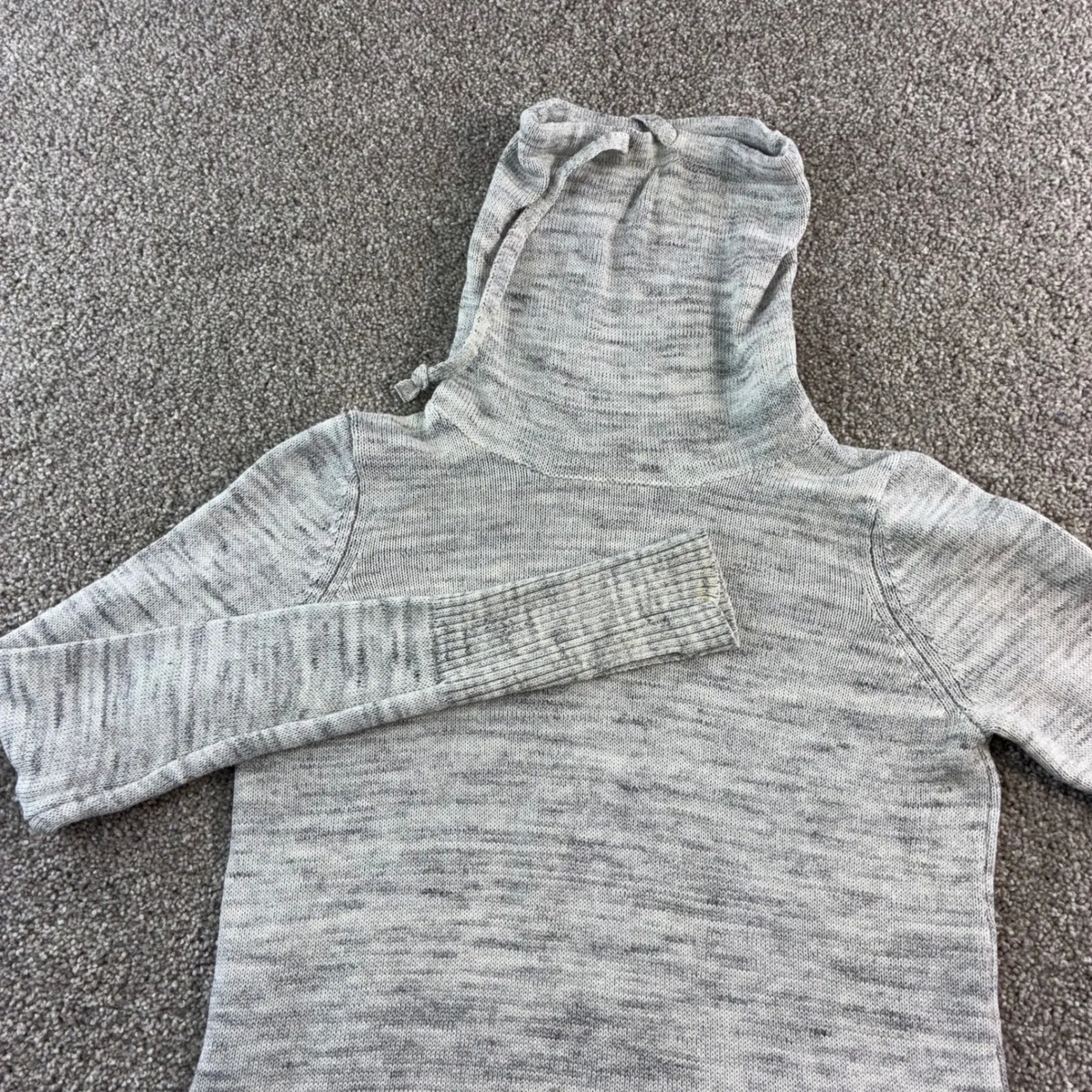 AKINI Womens XS Gray Marled Funnel Neck Asymmetrical‎ Long Sleeve Sweater Tunic - Image 2