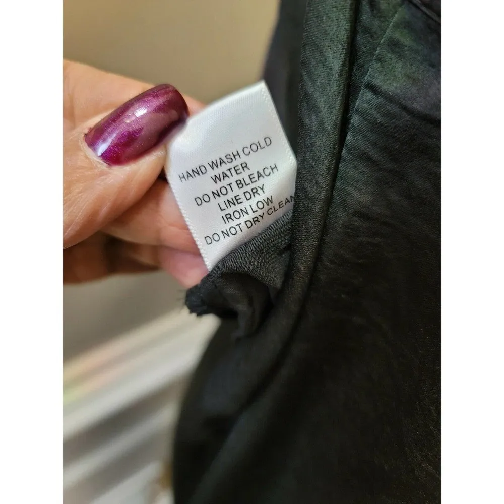 Favlux Women's Solid Black 100% Polyester Sleeveless Casual Blouse Size Small - Image 11