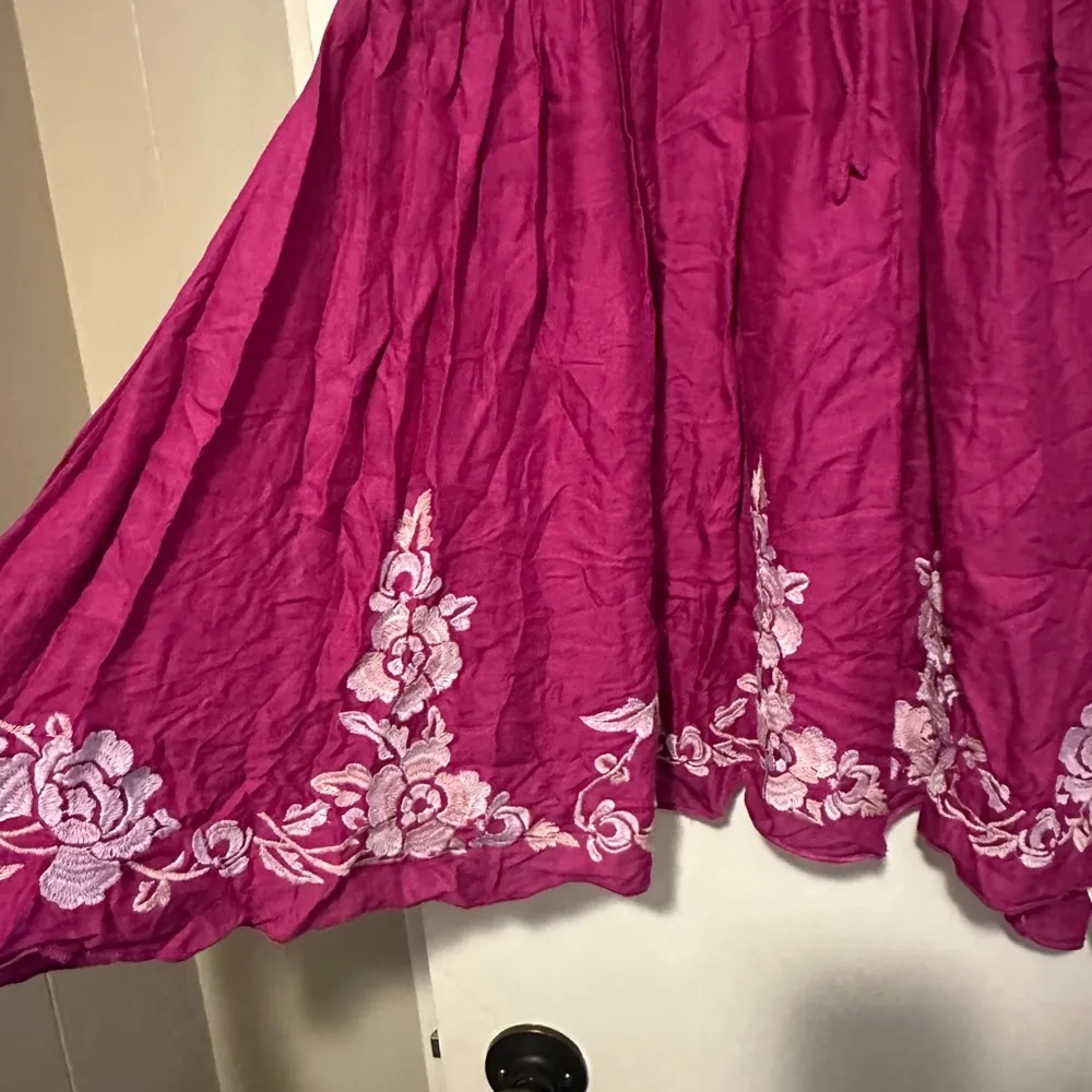 Free People Intimately Aida Embroidered Slipdress magenta size XS - Image 5