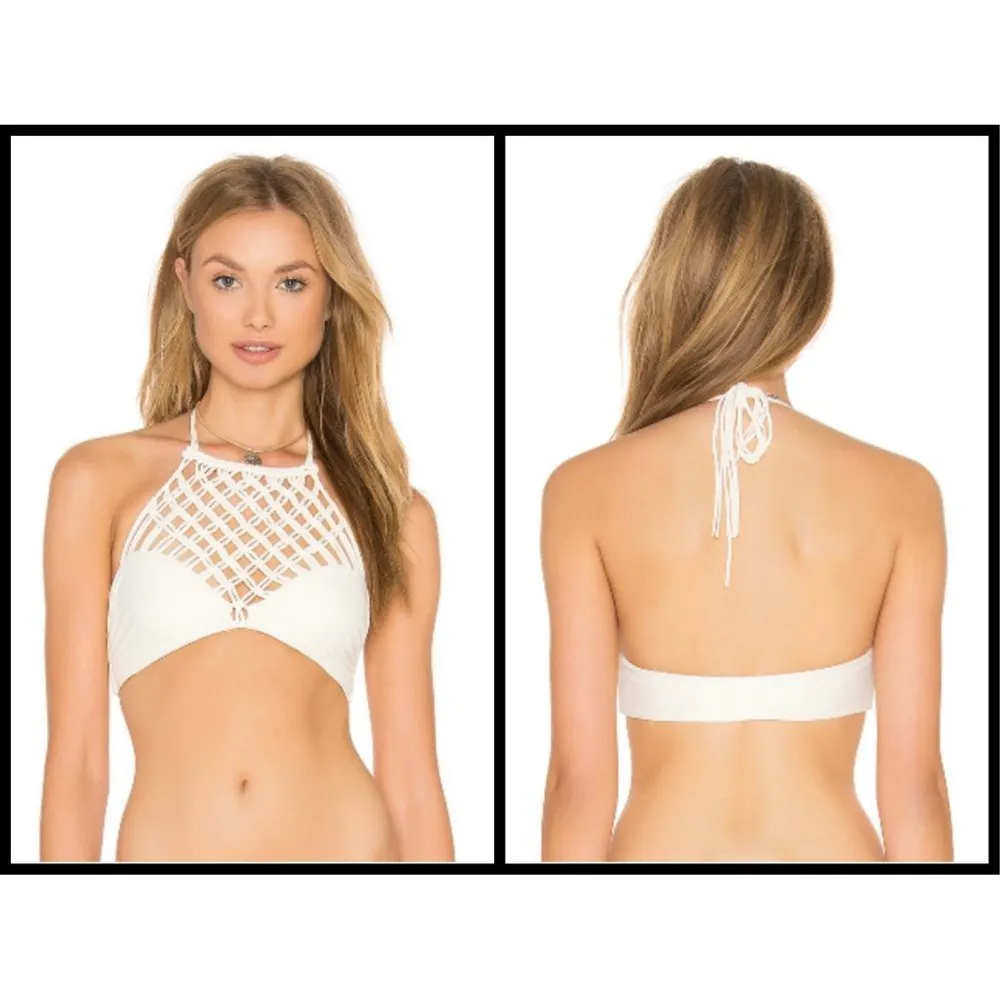 💕MIKOH💕 Macrame Woven Bikini Set ~ Bone XL NWT - Image 12