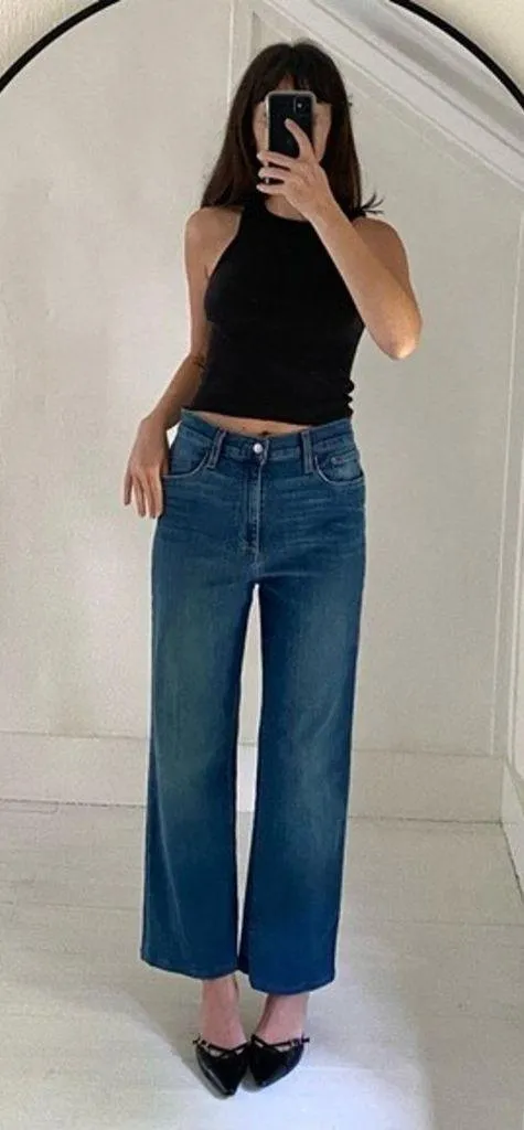 Joe’s Jeans Renee High Rise Wide Leg Crop Jeans Size 29 Retail $188 - Image 2