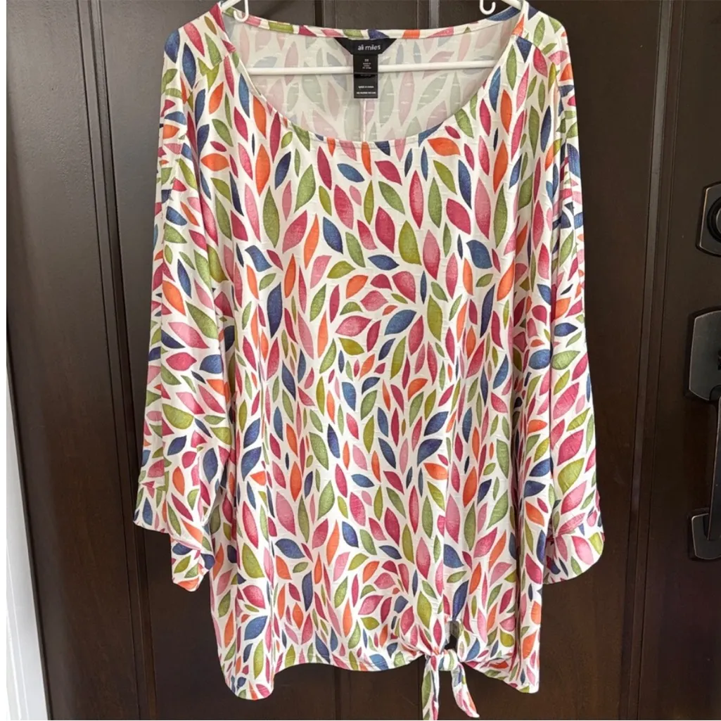 NWOT Ali Miles Dolan Sleeve Top Size 3X - Image 2