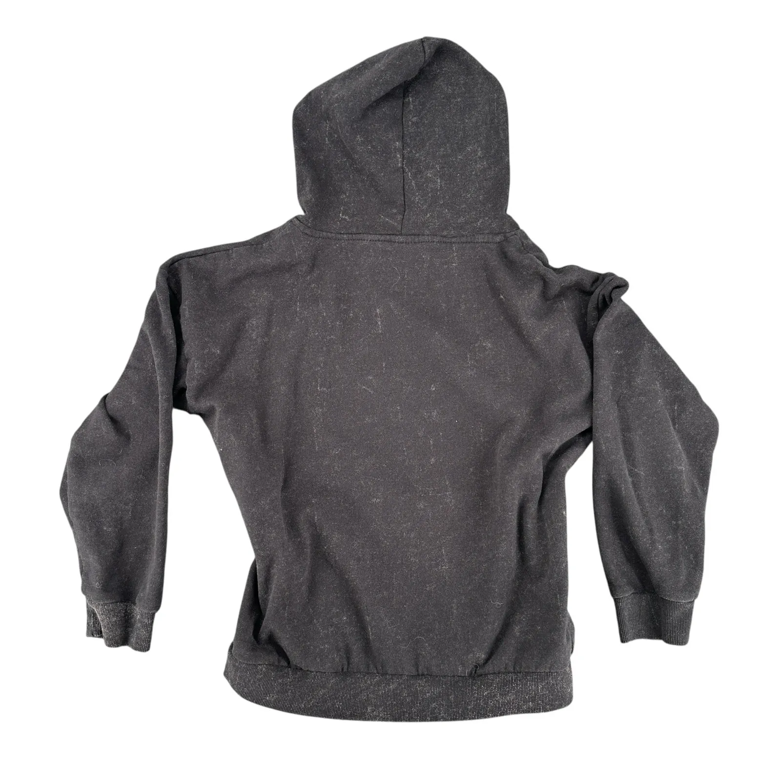 Y2K Bratz Doll Black Hot Pink Sweatshirt Hoodie Bleach Distressed Pockets Small - Image 2