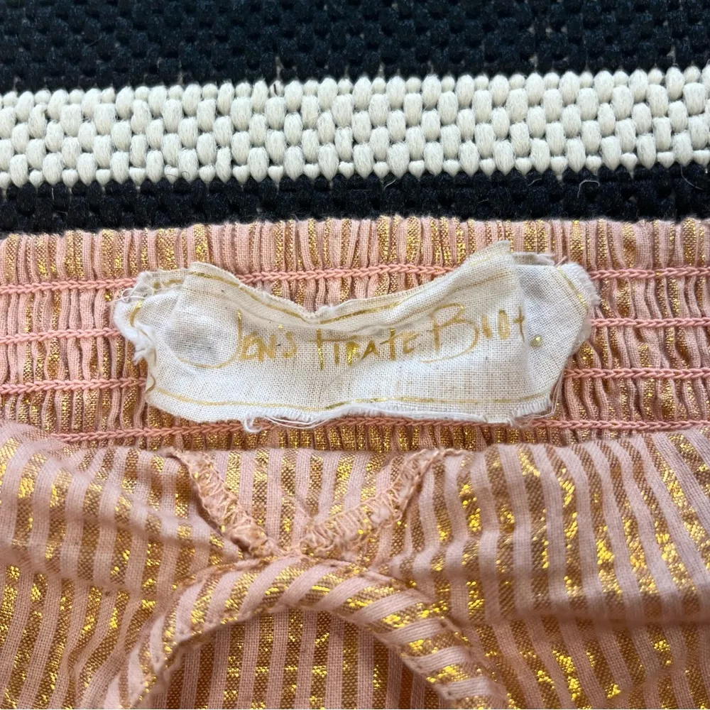 Jen's Pirate Booty High Desert Palm Leaf Corset in Gold Stripe Desert Rose Small - Image 8