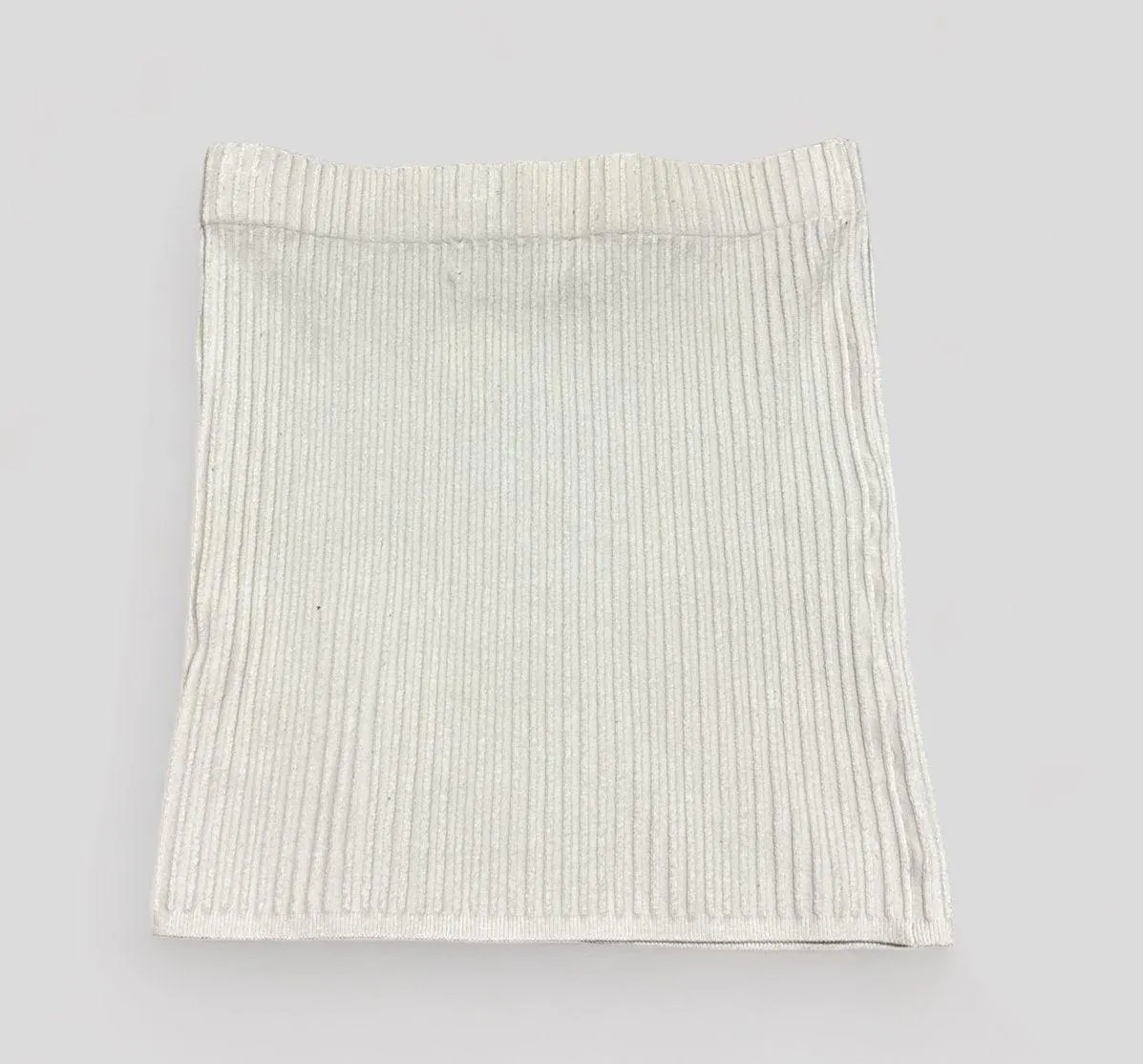 ribbed knitted “slow jams” mini skirt in white - Image 2