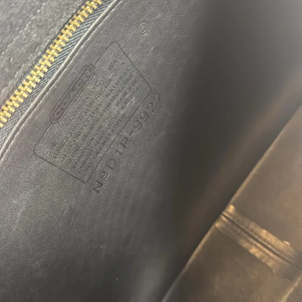 Vtg Coach Willis Handbag Black Leather Crossbody Turnlock Closure 9927 old money - Image 15