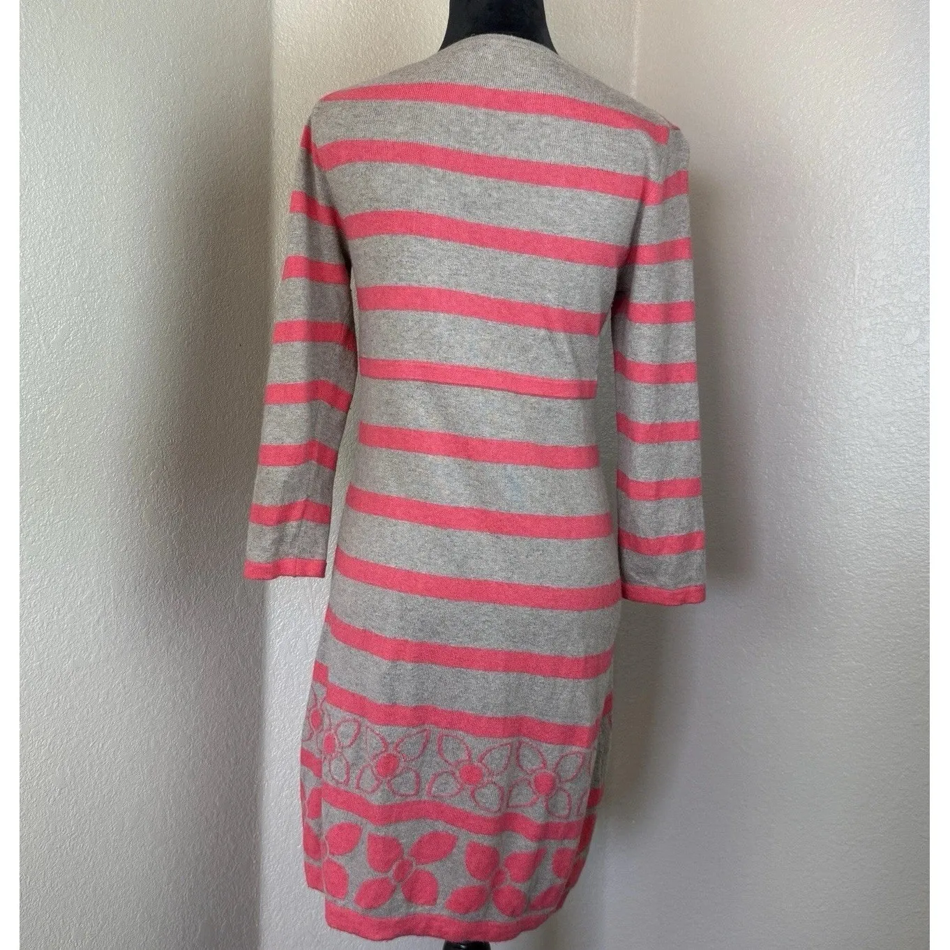 Boden Knit Sweater Dress Winter Casual Stripe Cashmere Blend Women's US 6 Midi - Image 2