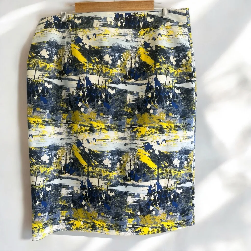 Emerson Rose Abstract Print Women's Skirt Blue Size 16 - Image 10