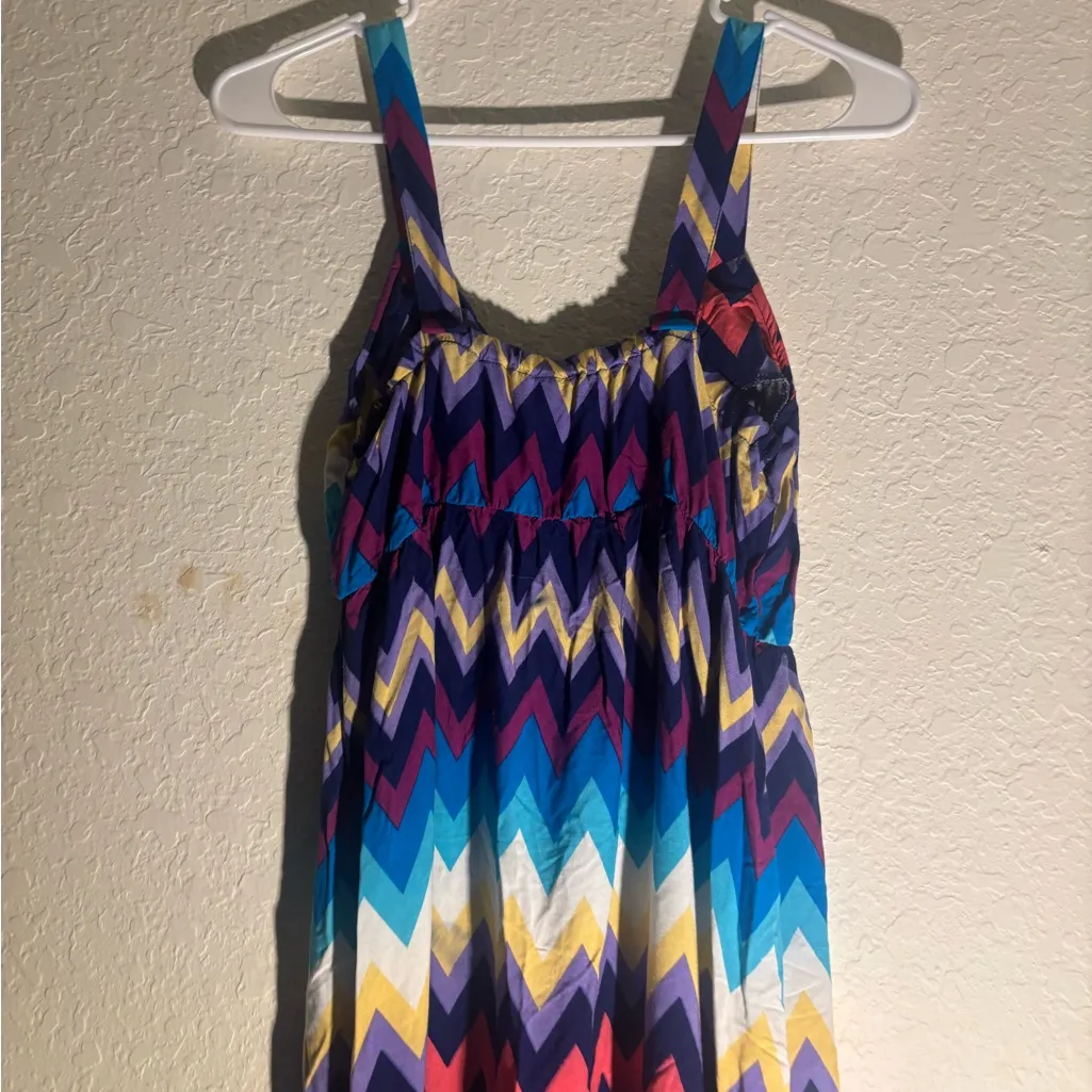 BONGO Multicolor Chevron Dress size medium - Image 4