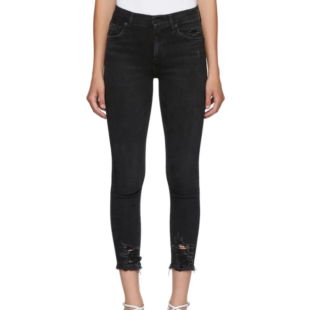 Agolde Black Sophie Mid-Rise Ankle Jeans - Image 2