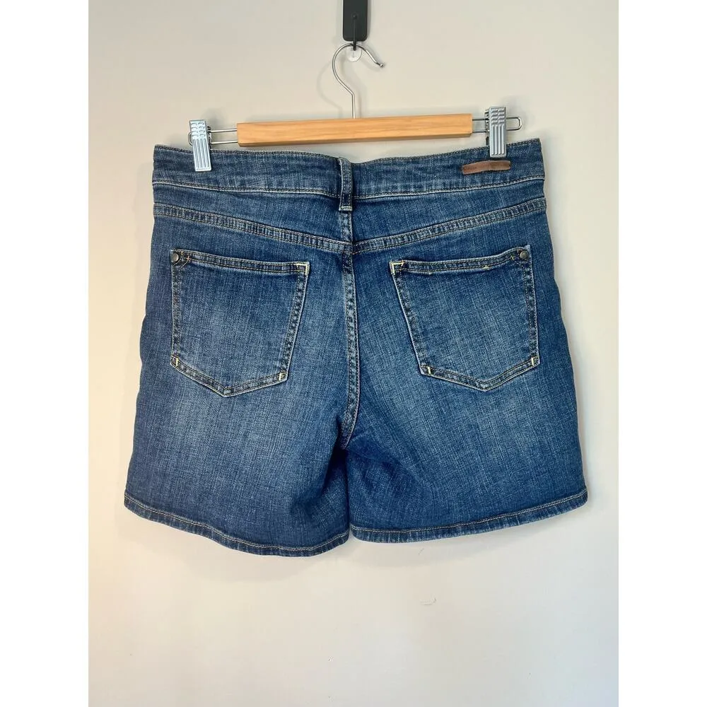 Pilcro and the Letterpress x Anthropologie Women's Script sz 28 Shorts 6” Inseam Blue - Image 2