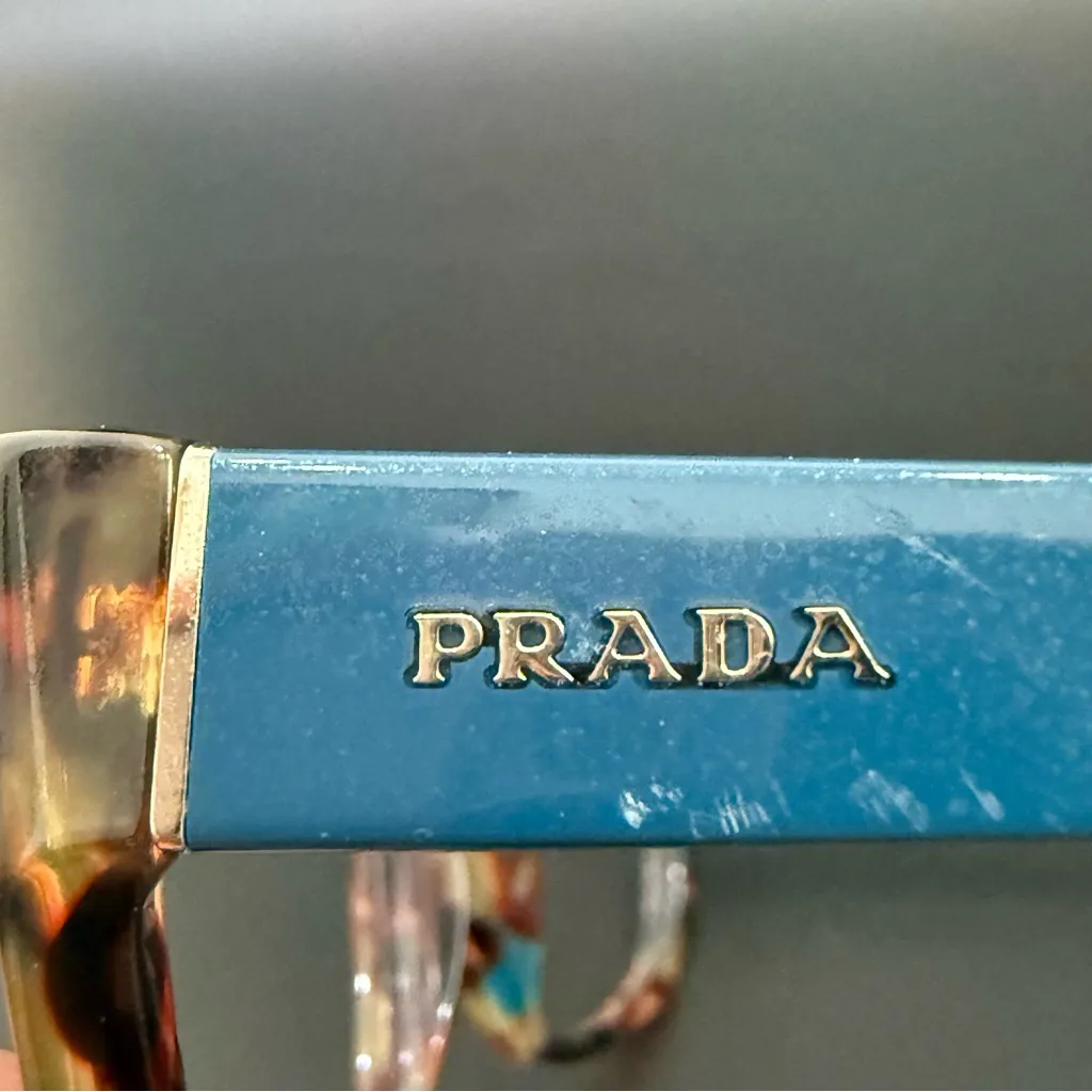 PRADA VPR 18O NAG-101 Blue Brown Tortoise 54-18-135 Eyeglass Frame - Image 12