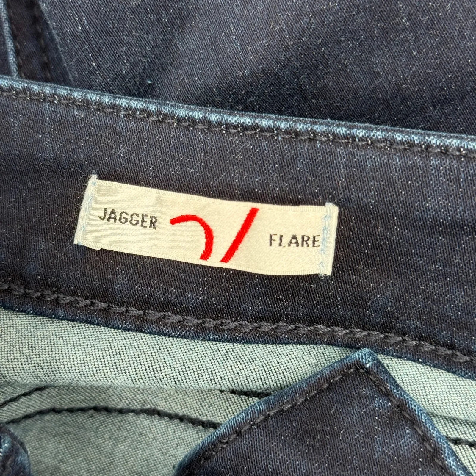 VIGOSS Denim Jeans SZ 26 Marley Mid Rise Flare Trouser NWT Cotton Stretch Indigo - Image 8