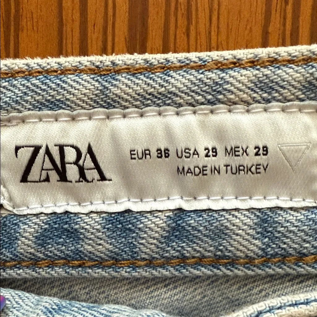 Zara Denim Wide-Leg Pants - Image 2