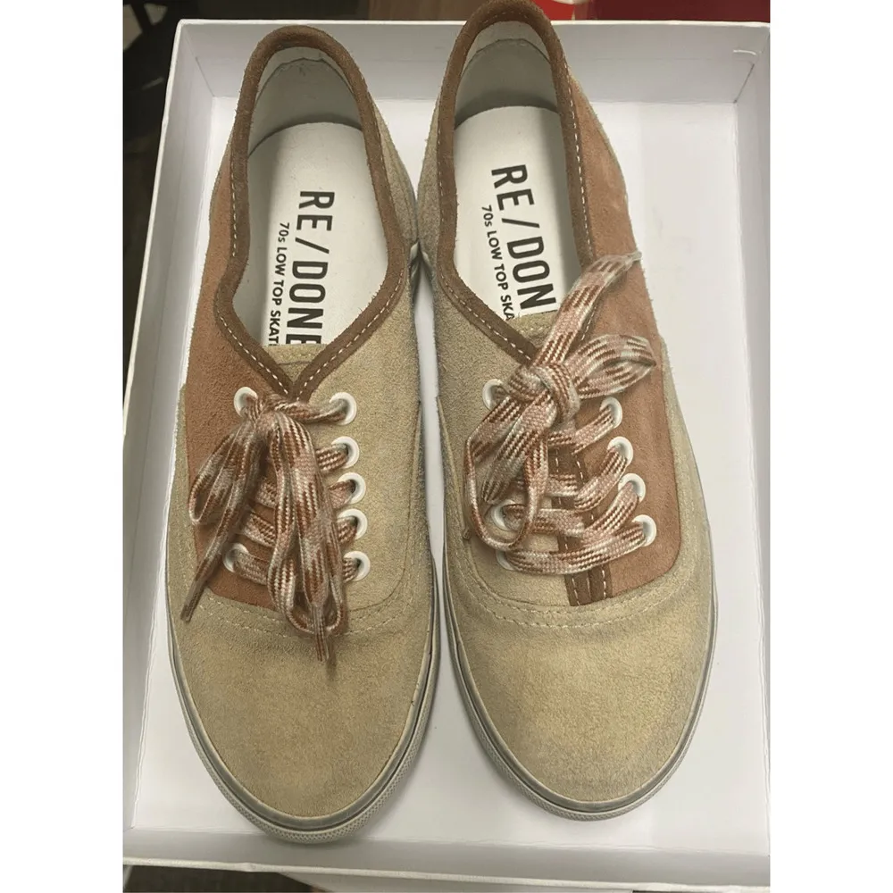 RE/DONE NIB 70s Low Top Skate in Leopard Calf Hair Size EU 38/US 8 - Image 5