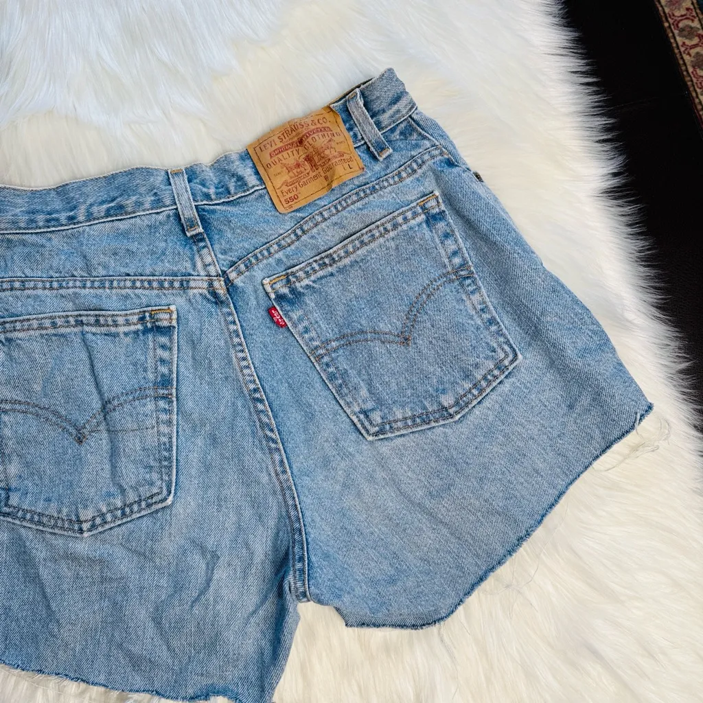 Levi's Rare Vintage 80’s 550 Relaxed Fit Cut Offs - Image 8