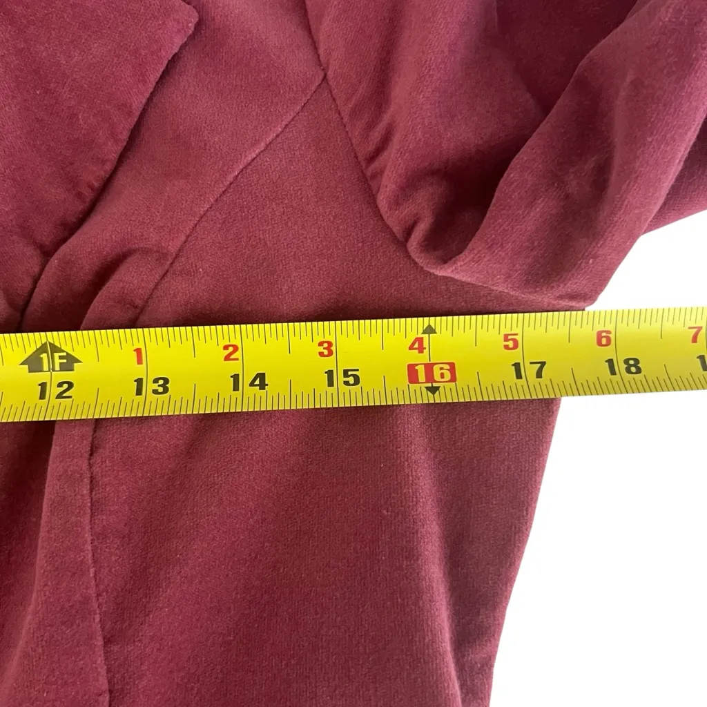 Y2K Vintage Xhilaration Womens Velvet Blazer Size M Velvet Trim Academia Preppy Pink Size M - Image 5