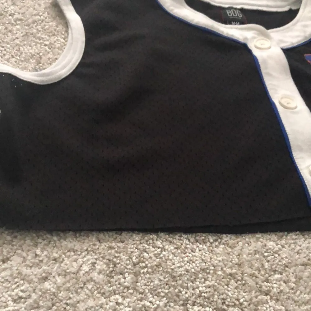 BDG crop mesh vest button open front top, size medium - Image 9