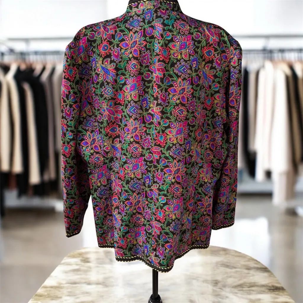 Adrianna Papell Multicolor Floral Blazer - Image 3