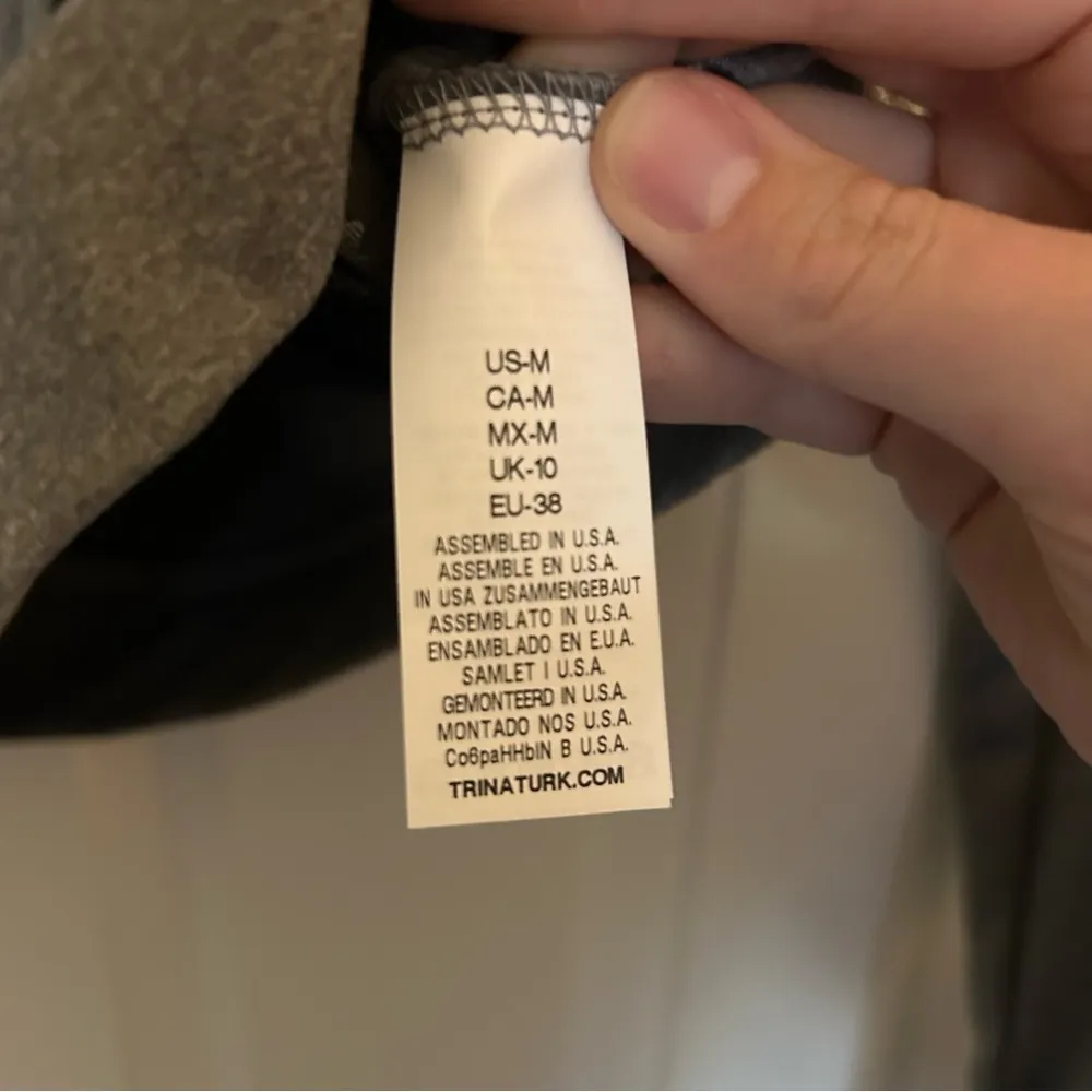 NWT TRINA TURK RECREATION Gray Jacket with Striped Sleeves Women’s Small - Image 11