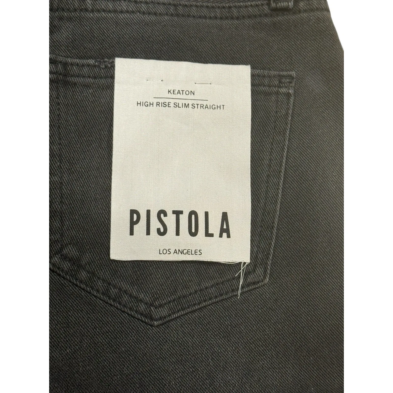Pistola Revolve Women's Keaton High Rise Slim Straight‎ Jeans Size 26 Black Wash - Image 7
