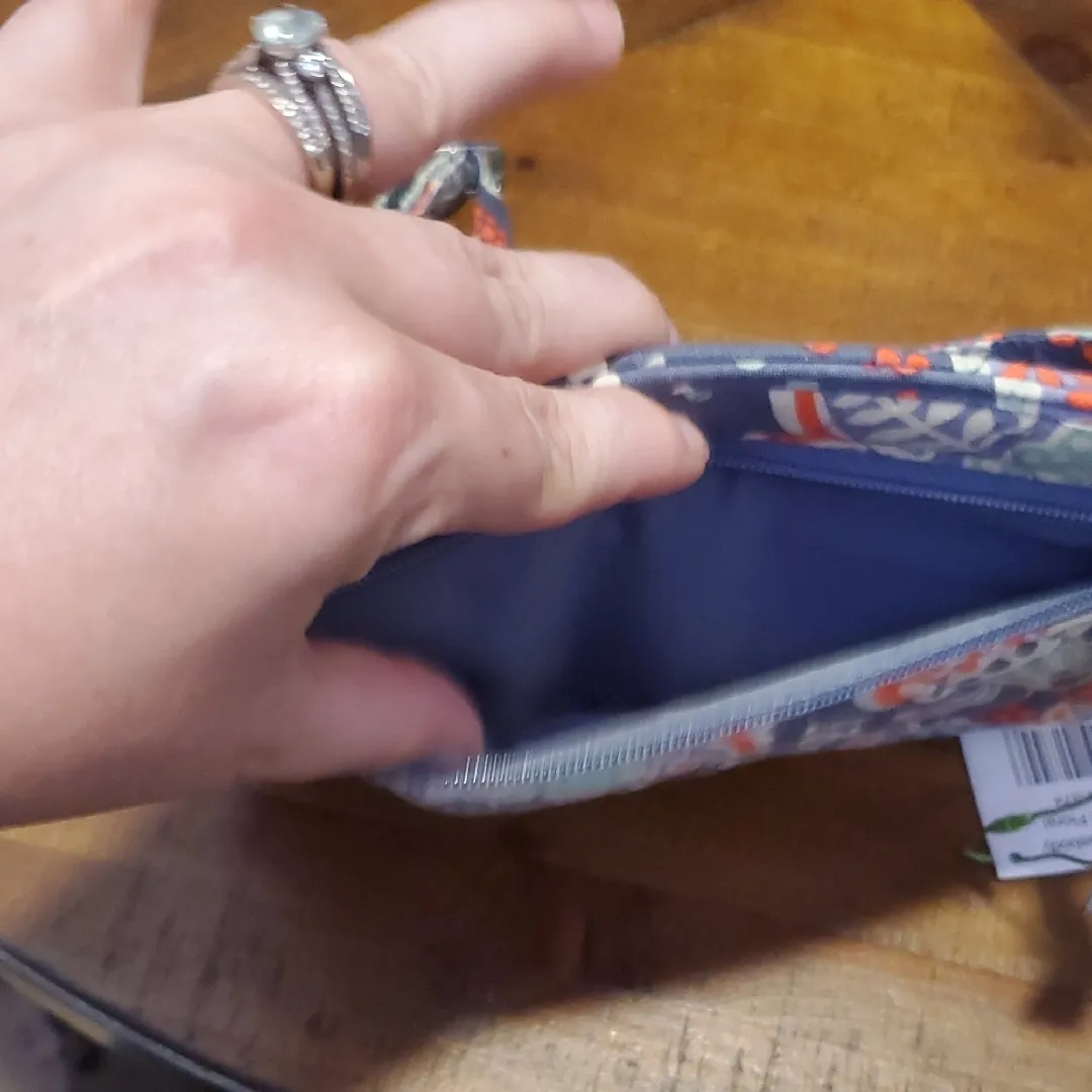 Vera Bradley Blue and Red Floral Mini Bag - Image 5