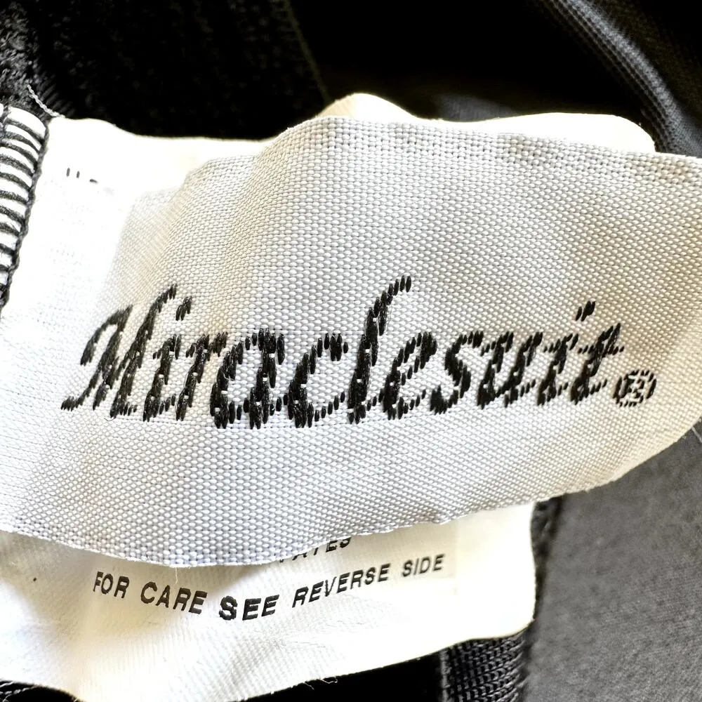 Vintage Miraclesuit One Piece Swimsuit Square Neck Removable Straps Black 18 - Image 4