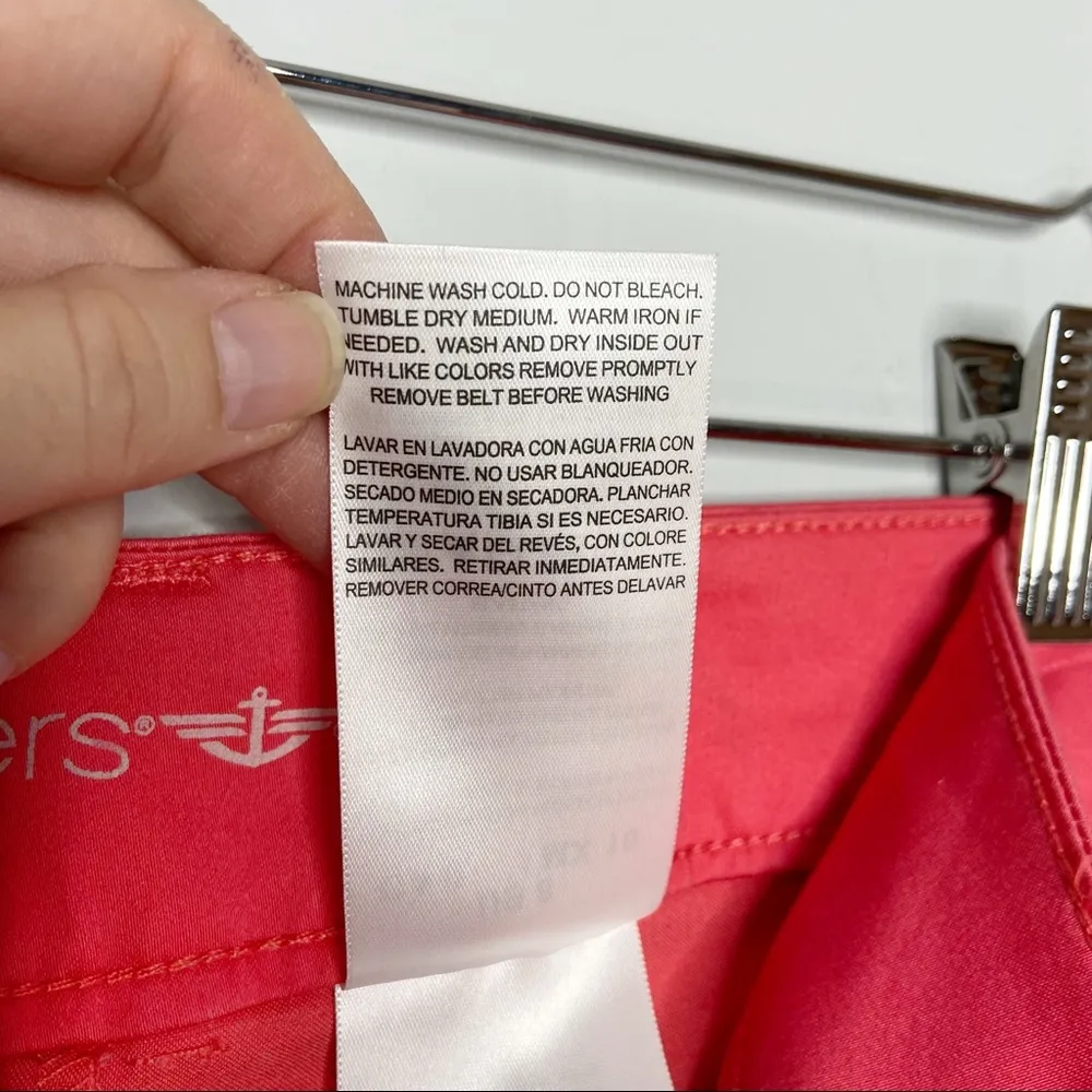 Dockers Coral Pink Cotton Blend Pedal Pusher Cropped Capri Pants - Image 10