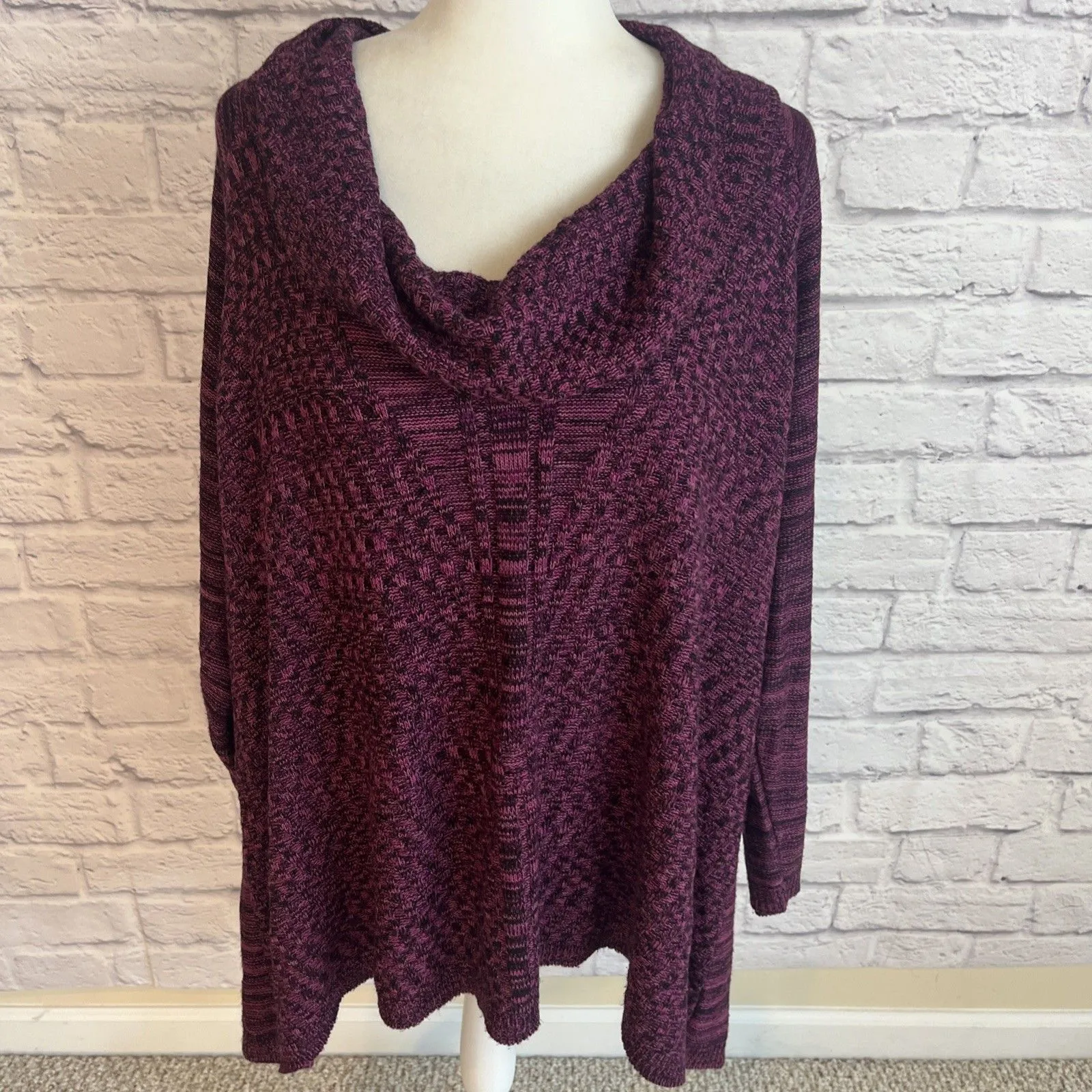 Catherine Women’s Flowy Boho Chic Cowl Neck Casual Acrylic Sweater Size 2X - Image 5