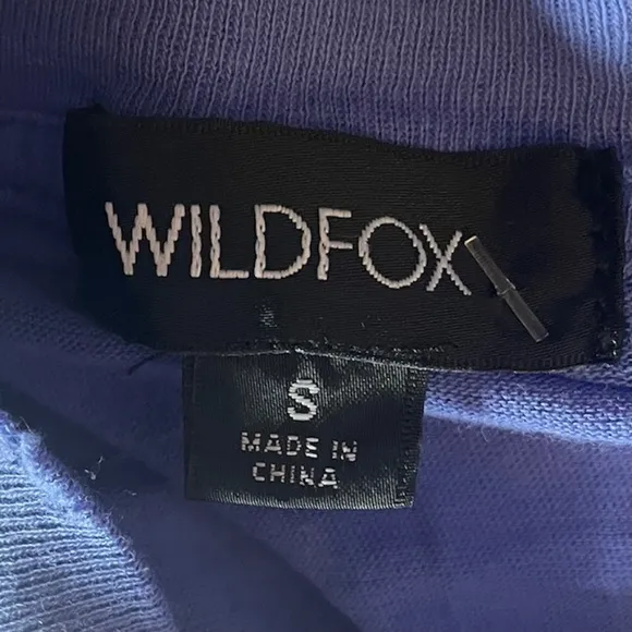 New With Tags Wildfox "Every Hour is Happy Hour" Graphic‎ Blue T-Shirt Sz S - Image 3