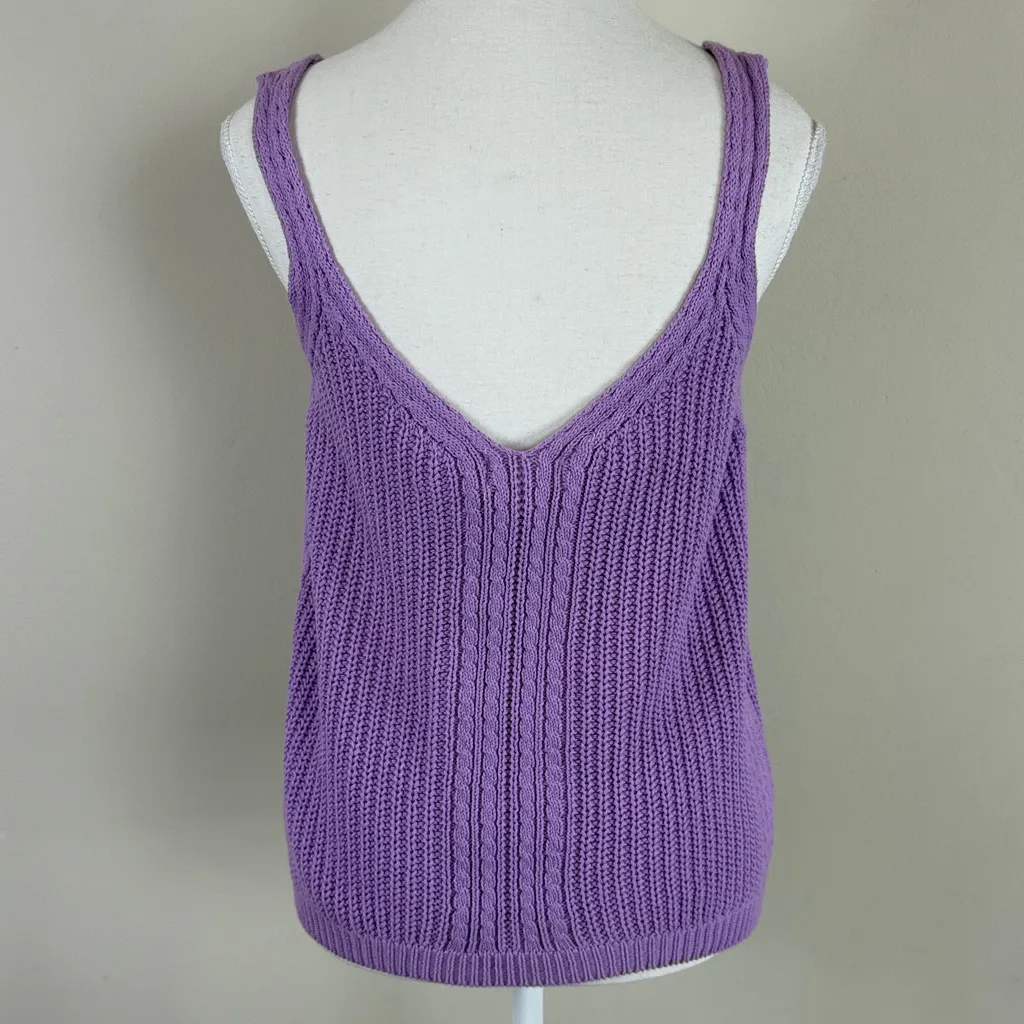 NWT Elan Crochet Lavender Knit Top Size Medium‎ - Image 4