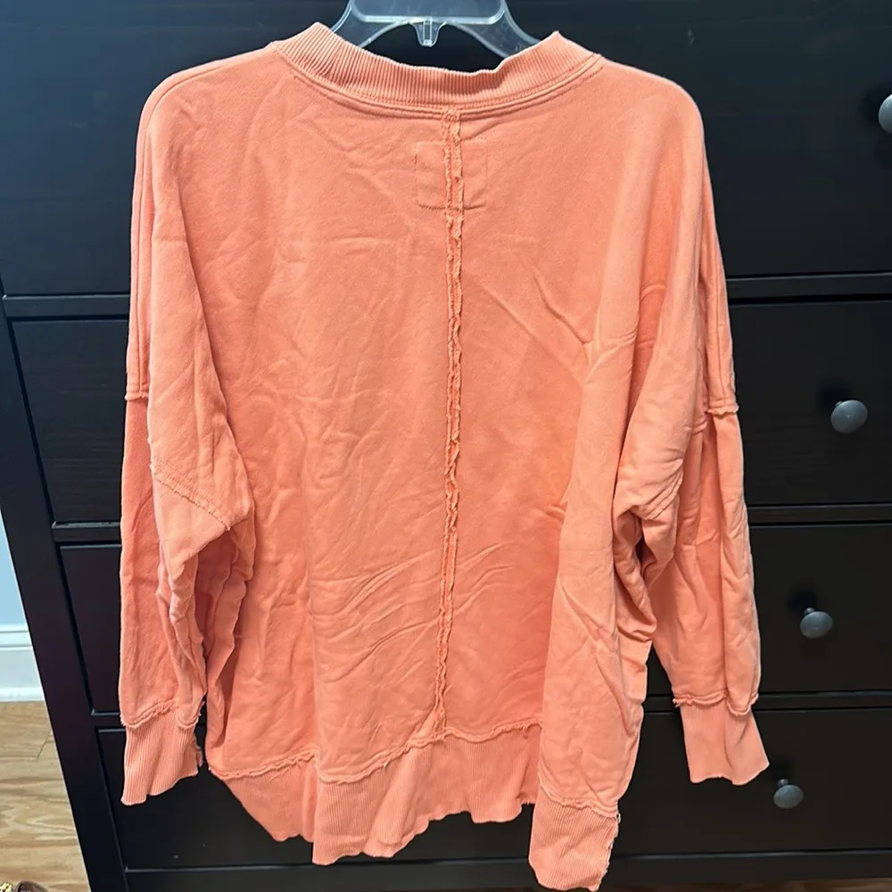 Coral AERIE sweatshirt - Image 3
