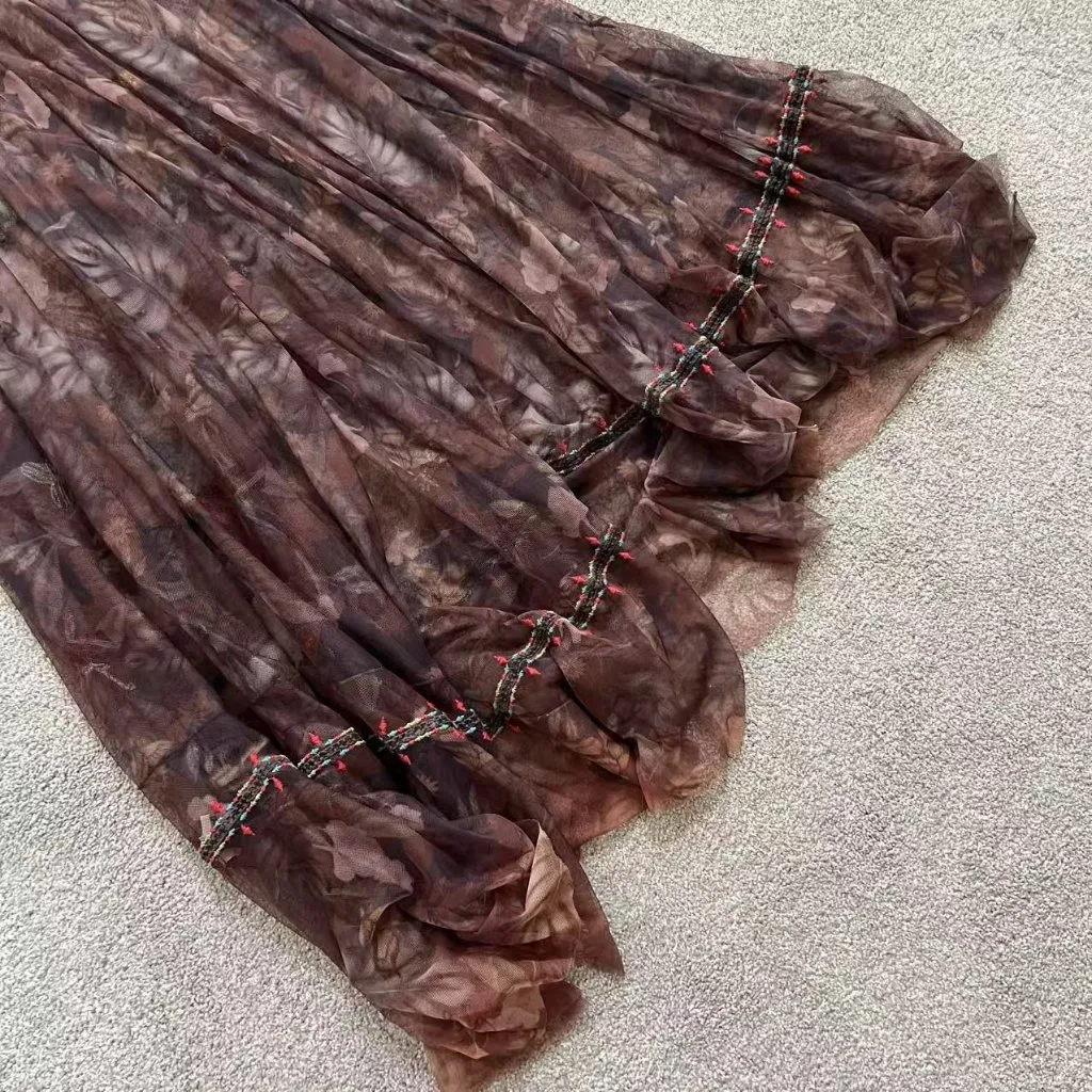 NWT $395 JOHNNY WAS BIYA Nyah Embroidered Mesh Maxi Tank Dress Size S - Image 6