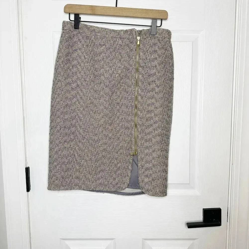 J. CREW Sparkle Tweed Pencil Skirt Size 8 Petite Blogger Fave Preppy‎ - Image 3
