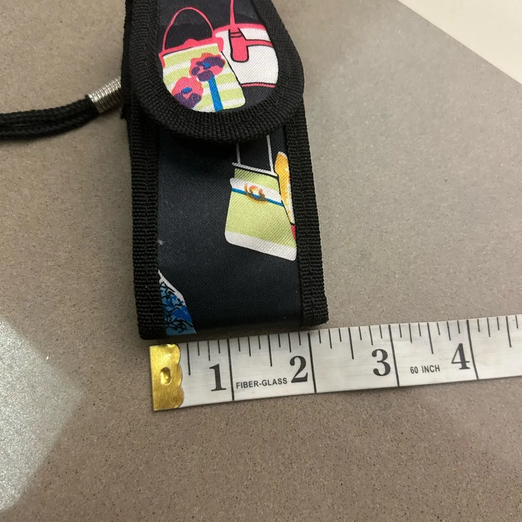 Black Phone Pouch with Vibrant Graphic - Image 4