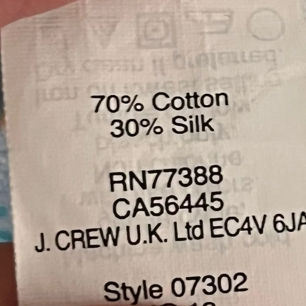 Liberty Art Fabrics for J. Crew • Peacock Feather Print Women's Top Cotton Silk - Image 4