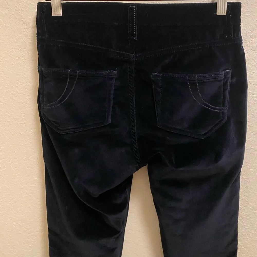 Maje Blue Velvet Slim Fit Skinny Stretch High Rise Pants Size 24/XS/0 - Image 8