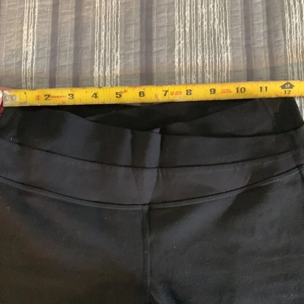 Lululemon Black Crop V-Waist Wide Leg Pants Hidden Pocket Size 6 EUC #0862-AT - Image 10