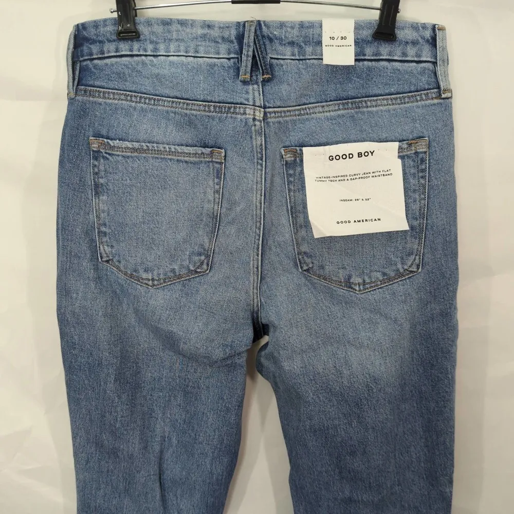 Good American Good Boy Wide‎ Release Hem Jeans - Image 5